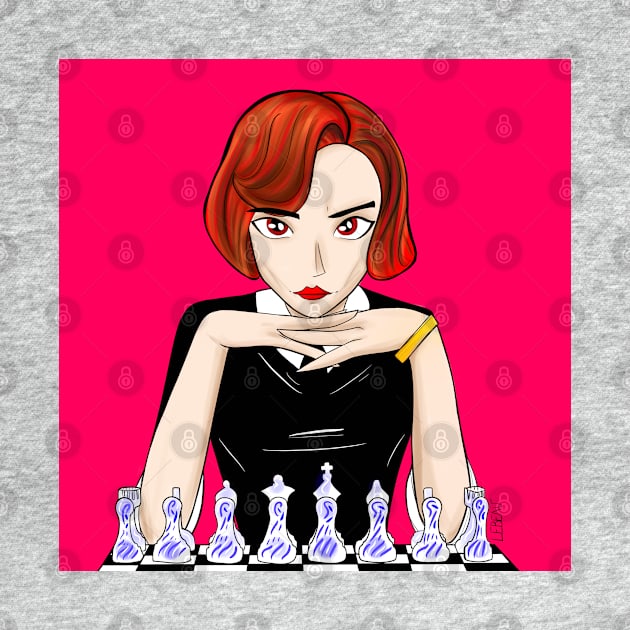 Beth the queen’s gambit in chessmaster Selfie by jorge_lebeau